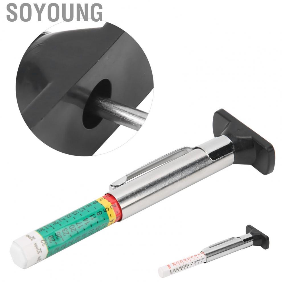 Soyoung 0-25mm Car Tire Tread Depth Gauge Tester Portable Tyre Measuring Tool Universal Inspection Tools