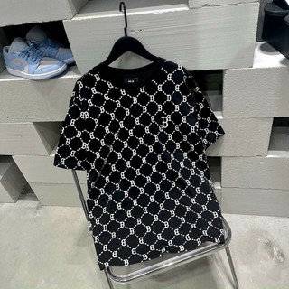 Áo Thun Boston Monogram Black full Tag Mạc Vải mềm mịn