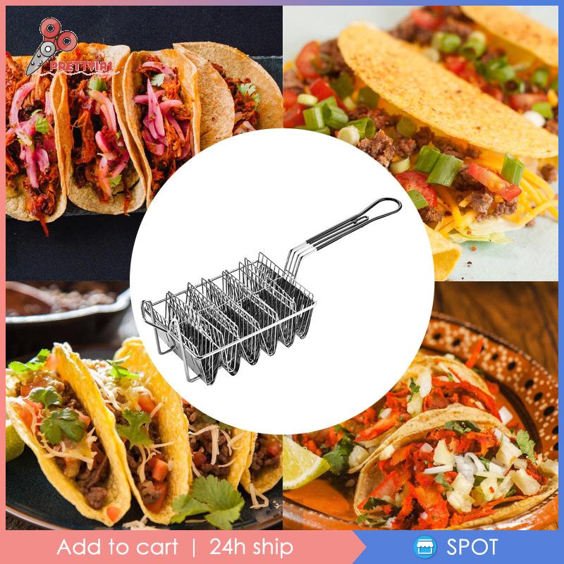 Dụng Cụ Làm Bánh Taco Gồm 4 / 6 Vỏ Bánh Kếp Có Tay Cầm