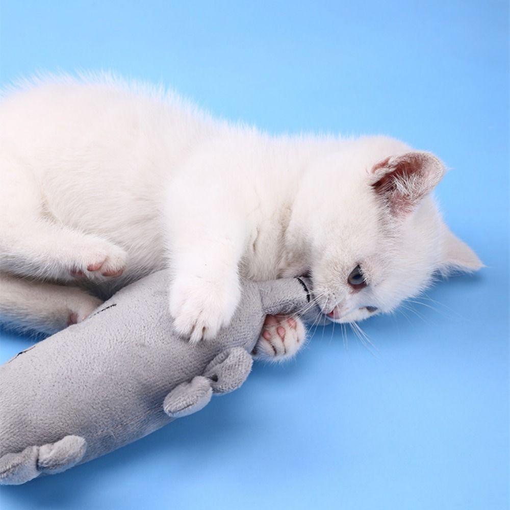 AARON1 Đồ Chơi Nhồi Bông Hình Mèo Dễ Thương Chống Mài Mòn Giúp Làm Sạch Răng Cho Thú Cưng Giảm Căng Thẳng