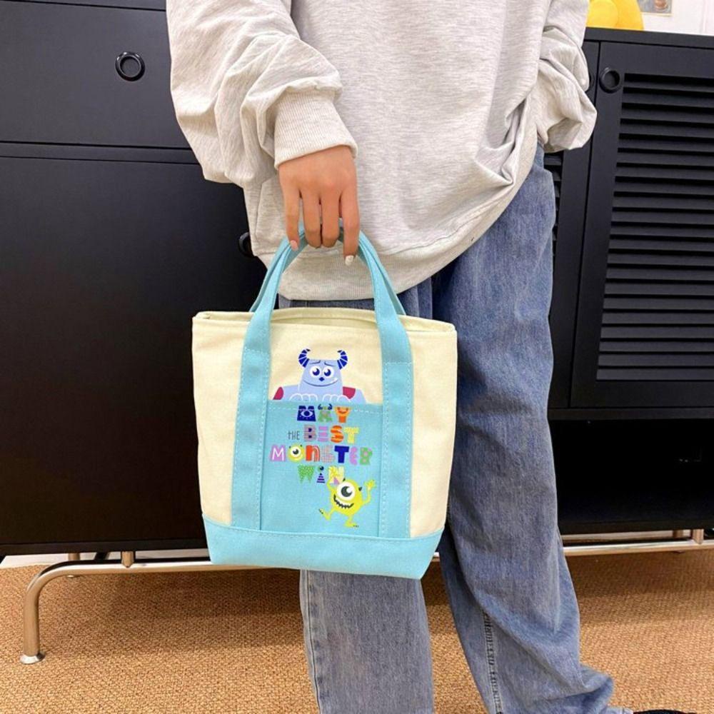 FALLFORBEAUTY Túi vải Cỡ Lớn In Họa Tiết Hoạt Hình Phong Cách Hàn Quốc Cho Mẹ Bỉm Sữa