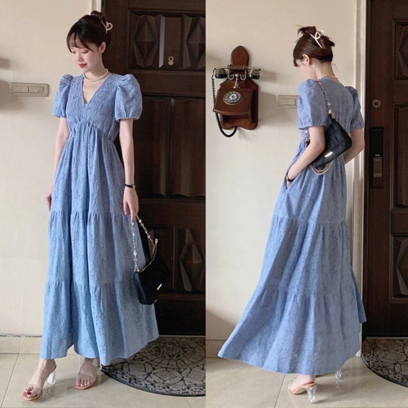 Hàng Có Sẵn Đầm Chữ A Cao Cấp Ôm Dáng Phong Cách Hàn Quốc Thanh Lịch Mùa Hè 2023