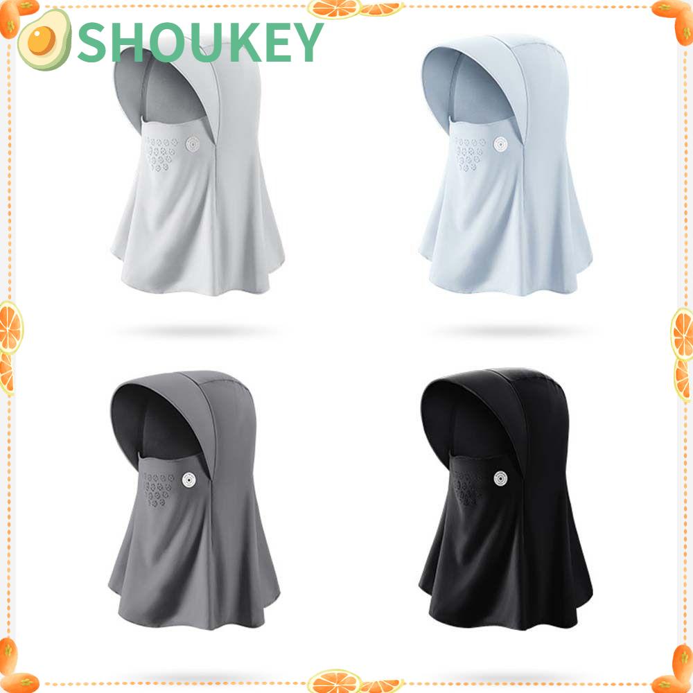 SHOUKEY Yếm Ăn Vải Lụa Lạnh Thoáng Khí Chống Tia UV Thời Trang Cao Cấp Dành Cho Nam