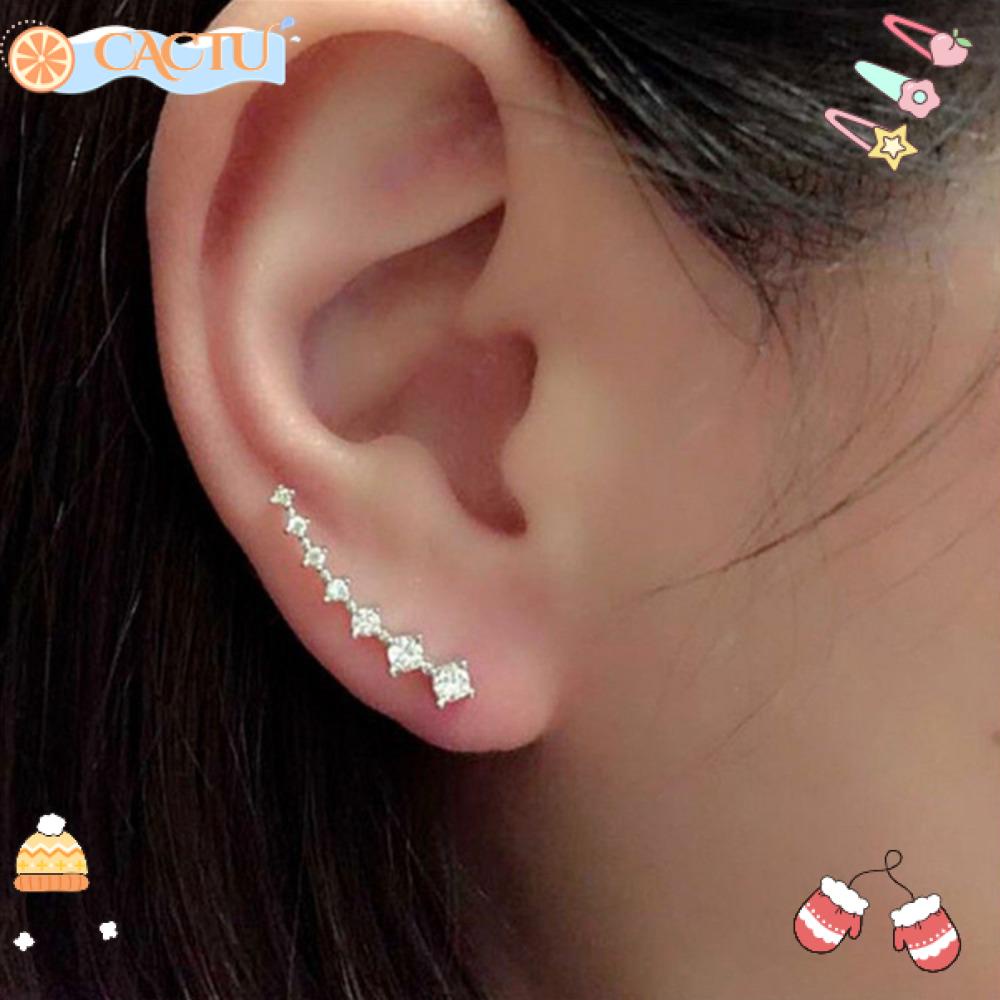 CACTU Set 10 Đôi Bông Tai Đính Đá Thời Trang Cho Nữ