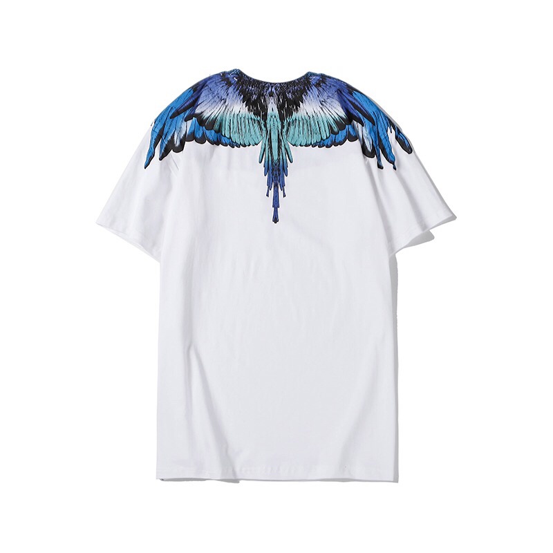 Ma-rc-lo- BEL-ONG Áo Thun Tay Ngắn Cánh Xanh Nhiều Màu Sắc Thời Trang Xu Hướng Đường Phố Chất Lượng Cao