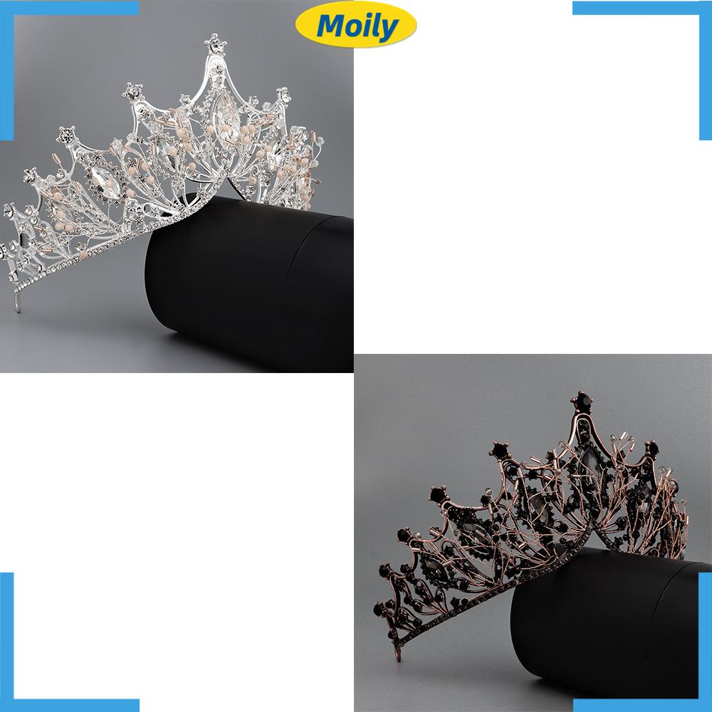 MOILYVN Cài Tóc Hình Vương Miện Đính Đá Lấp Lánh Cho Cô Dâu