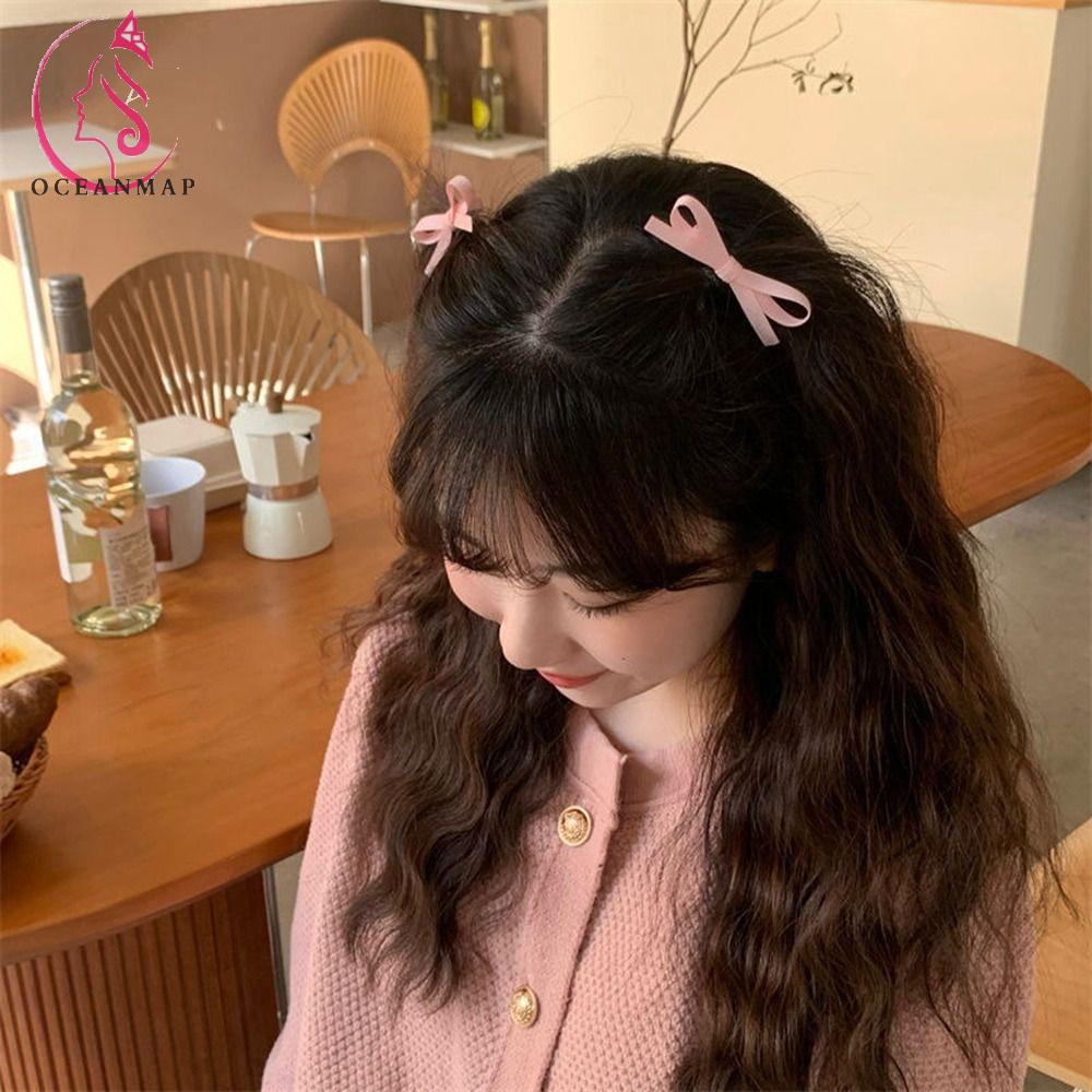 OCEANMAP Kẹp Tóc Nơ Y2k Xinh Xắn Dành Cho Nữ