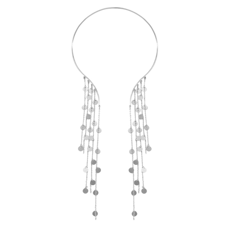 Vòng Cổ Dạng Yếm Hở Đính Ngọc Trai Thanh Lịch Có Thể Điều Chỉnh Cho Nữ