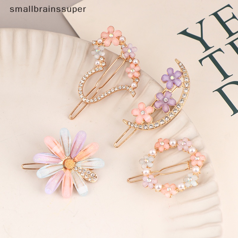 Kẹp Tóc Nhỏ Hình Hoa Mặt Trăng Đính Đá Cho Nữ SBS