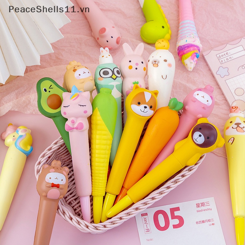 Bút Mực Gel Mềm Mại Họa Tiết Hoạt Hình Dễ Thương Sáng Tạo