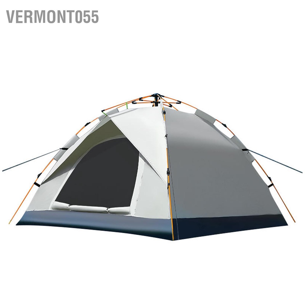 Vermont055 Lều hoàn toàn tự động Sợi thủy tinh Vải Oxford Hai cửa chống nắng lưới mịn cho cắm trại dã ngoại