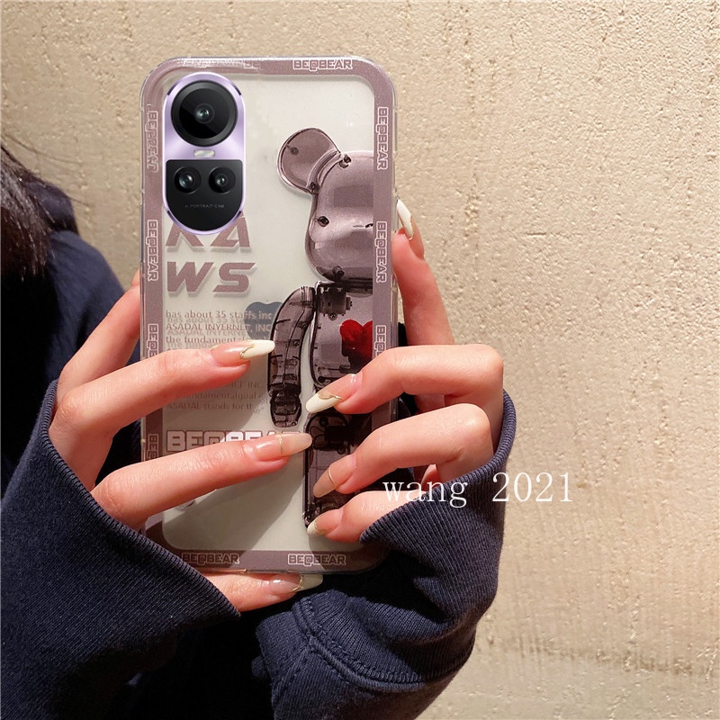Ốp Điện Thoại Dẻo Trong Suốt Hình Gấu Dễ Thương Cho OPPO Reno10 Reno10 Pro + Plus 5G OPPO A78 4G 2023 OPPOReno10 Pro 5G