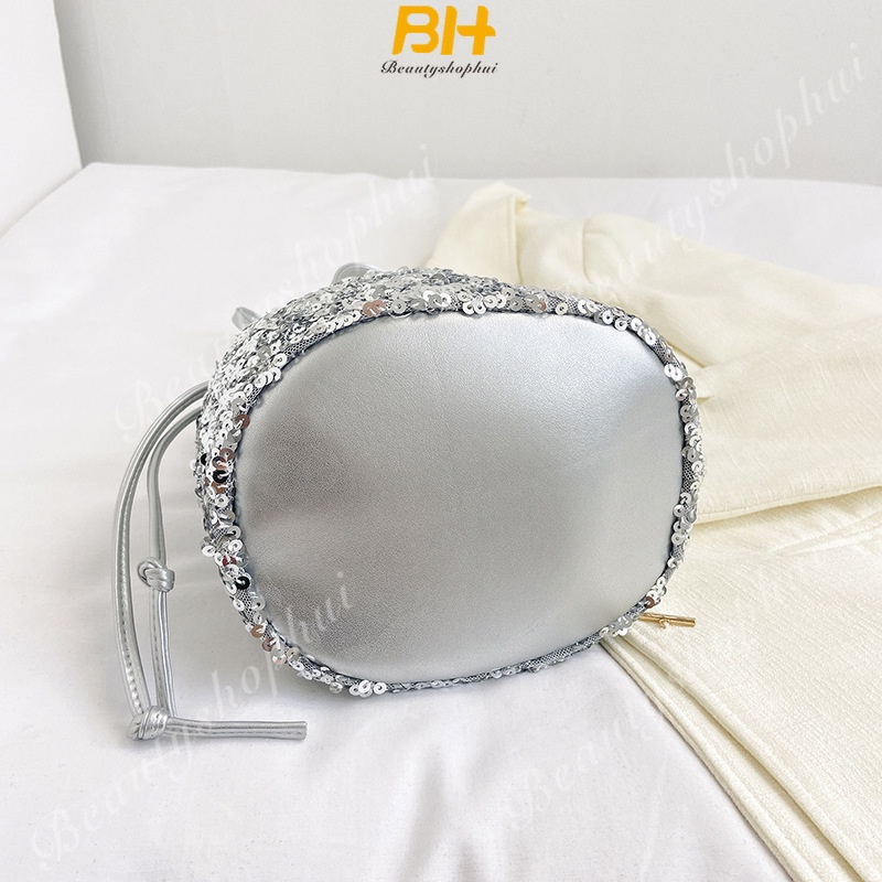 Túi Xách Đeo Chéo Một Bên Vai Đính Kim Sa Di Động Thời Trang Hàn Quốc Mới 2023 Cho Nữ