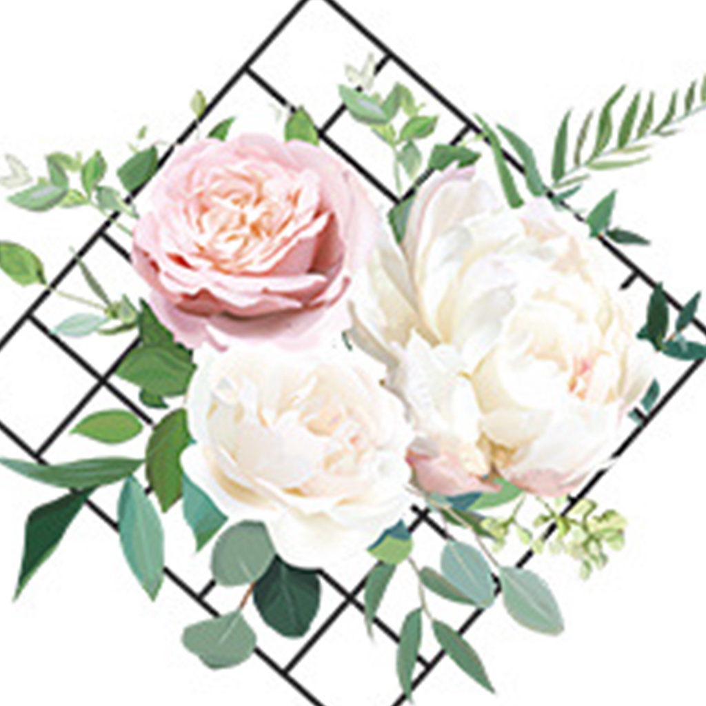 Miếng Dán Trang Trí Tường Bằng PVC Chống Thấm Nước Họa Tiết Hoa Xinh Xắn