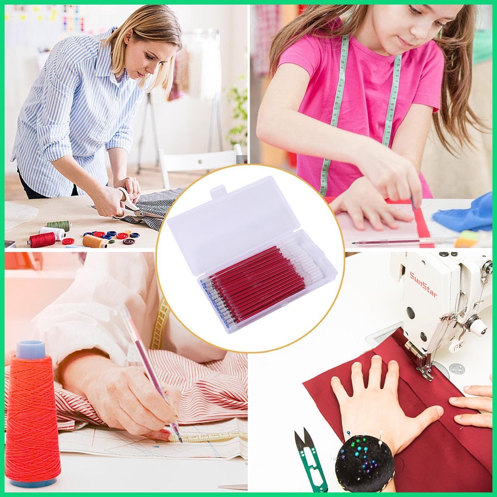 Set 40 Ruột Bút Chì Vải Chịu Nhiệt Cho Máy May jiwvn