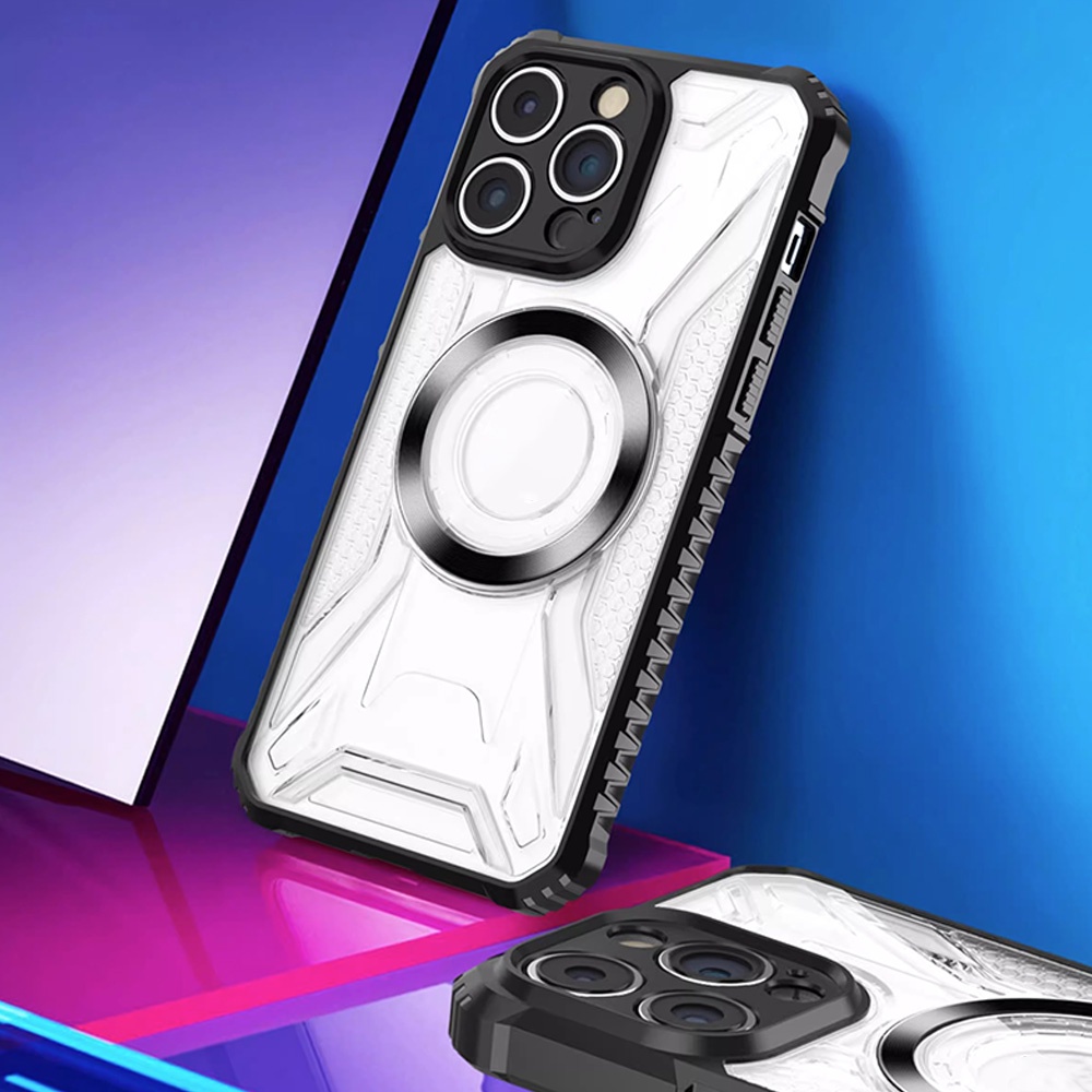 Ốp Điện Thoại TPU Mềm Trong Suốt Từ Tính Chống Sốc Thời Trang Cho IPhone 11 12 13 14 Pro Max