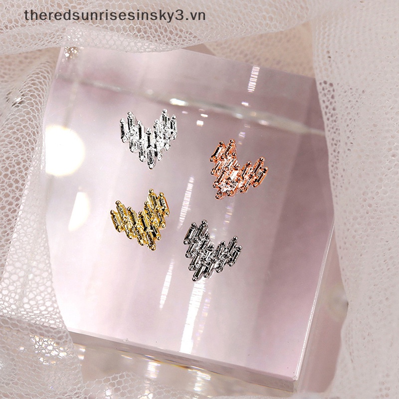 Set 10 Hạt Cườm Hợp Kim 3D Lấp Lánh Trang Trí Móng Nghệ Thuật DIY Thời Trang