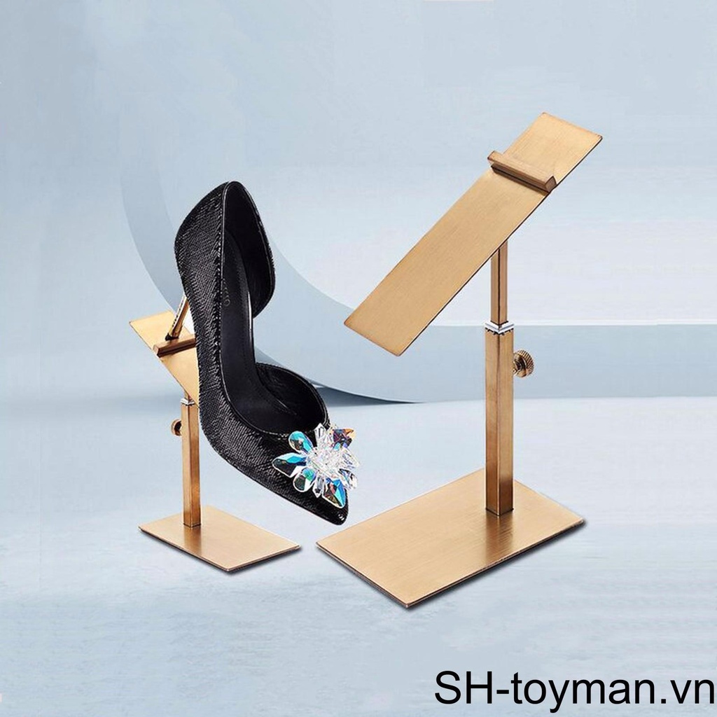 Giá Đỡ Giày Cao Gót Màu Bạc Nhám Có Thể Điều Chỉnh