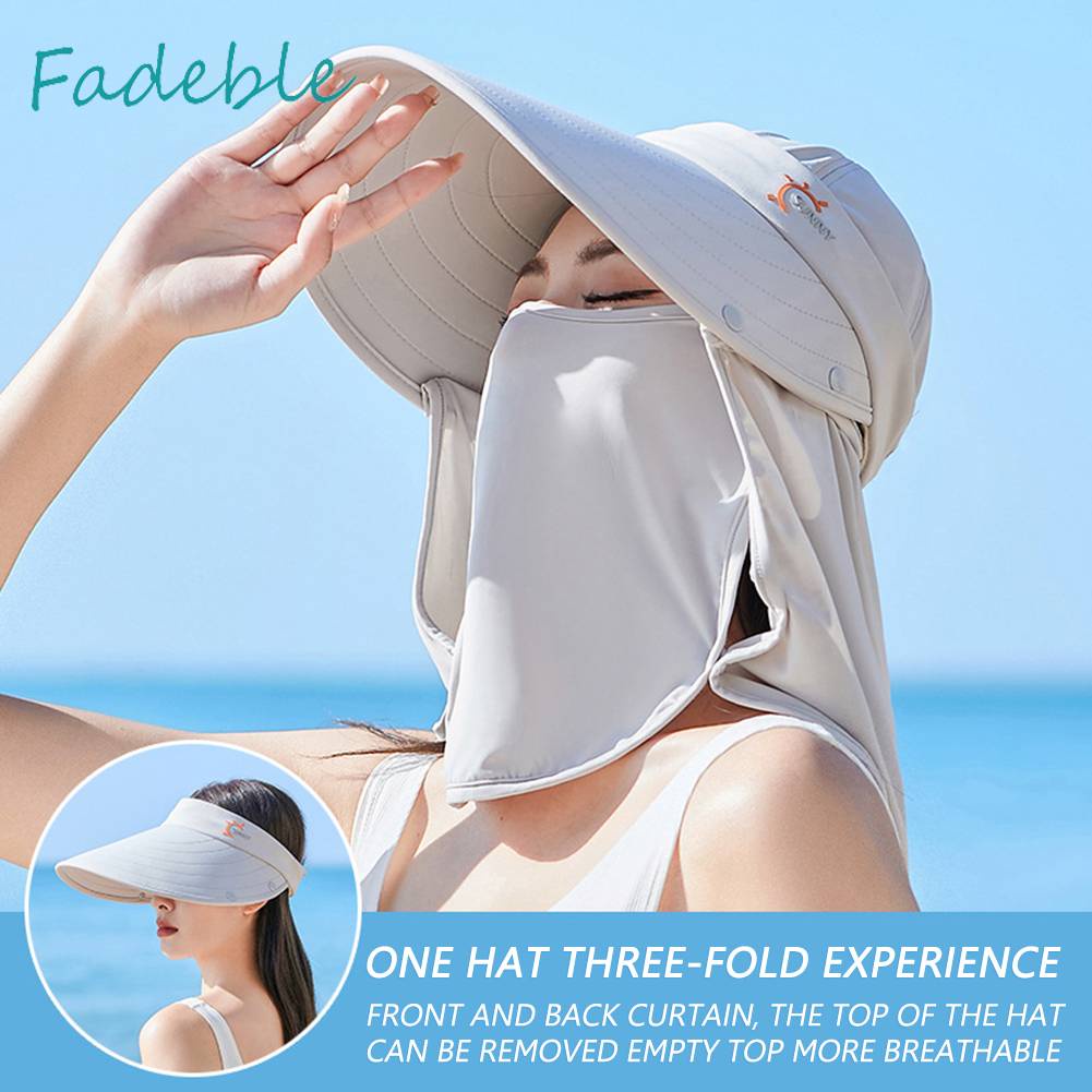 Nón Tai Bèo Chống Tia UV Thoáng Khí Có Thể Tháo Rời Cho Nam Nữ