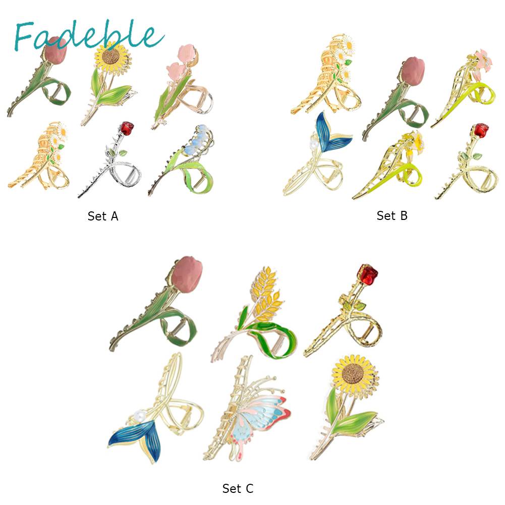 Set 6 Kẹp Tóc Càng Cua Đa Năng