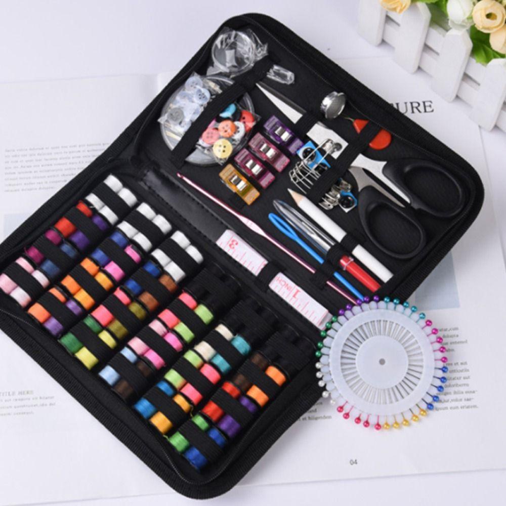 Bộ 172 Dụng Cụ May Vá 48 Cuộn 30 Kim Khâu Kính Phóng Đại 30 Nút Di Động Tiện Dụng Cho Gia Đình