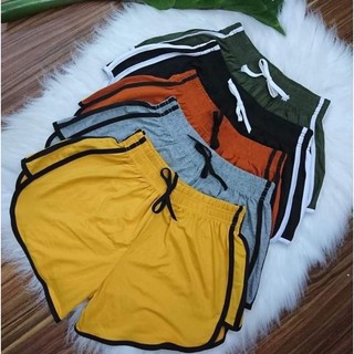 Quần sooc nữ thể thao viền sọc vải da cá