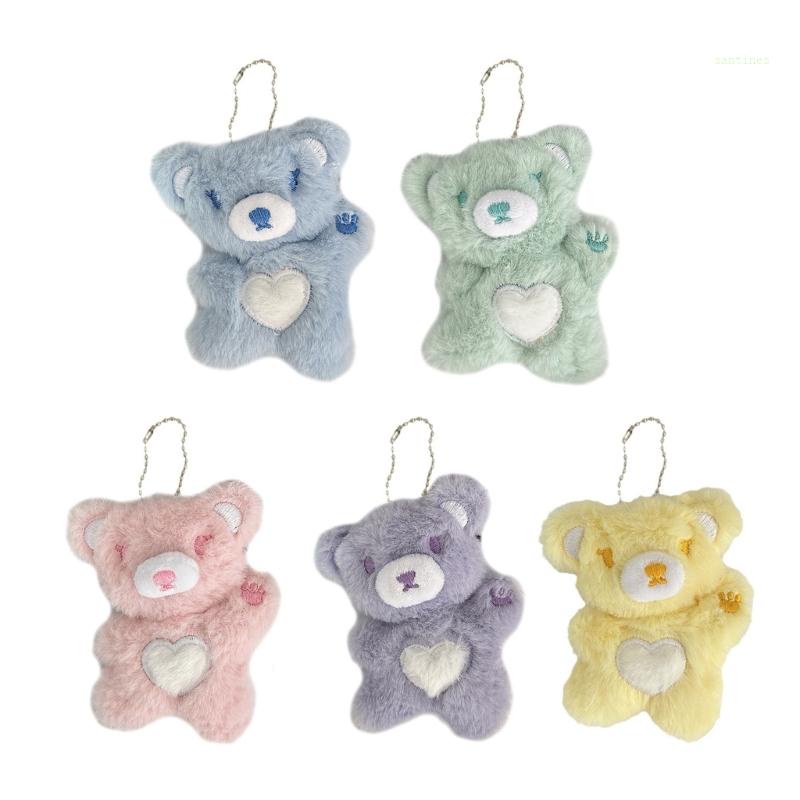 Móc Khóa Gấu Nhồi Bông Nhiều Màu Dễ Thương