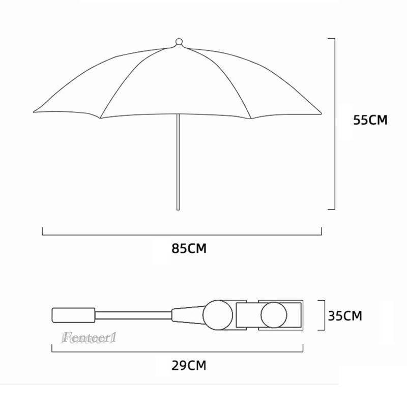 Dù Che Nắng Dạng Kẹp 33.5inch Cho Ghế Đẩy Em Bé