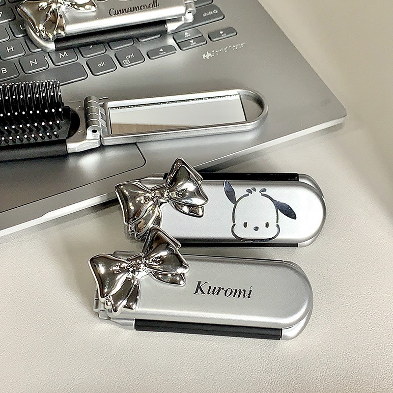 Gương Trang Điểm Hình Hoạt Hình Thắt Nơ Dễ Thương Dùng Làm Quà Tặng Sinh Nhật