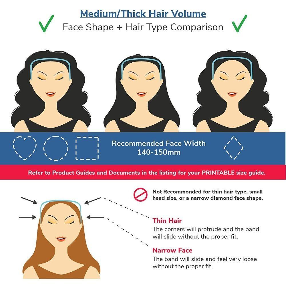 TWINKLE Băng Đô Cài Tóc Bằng Nhựa Dày Hình Vuông Tàng Hình Cỡ Lớn / Xoăn Thời Trang Cho Nữ