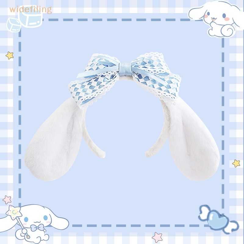 SANRIO Băng Đô Tai Thỏ Nhồi Bông Họa Tiết Kuromi My Melody Cinnamoroll Dễ Thương