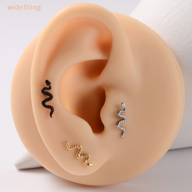 Bông Tai Titan Hình Rắn Bên Trong Sụn Tai / Môi / Cơ Thể Độc Đáo