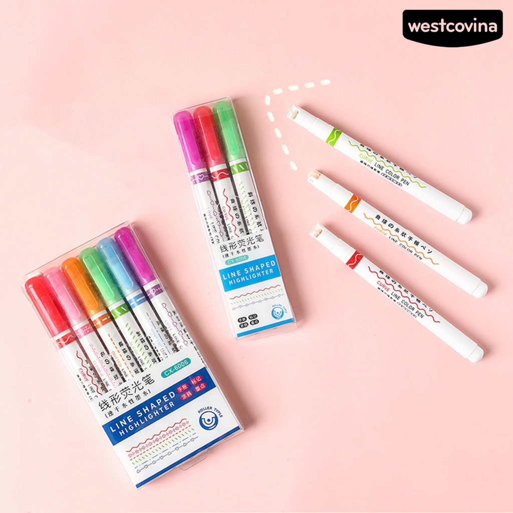 [WSTN]✎Set 6 Bút Kẻ Mắt Nhanh Khô Nhiều Màu Sắc