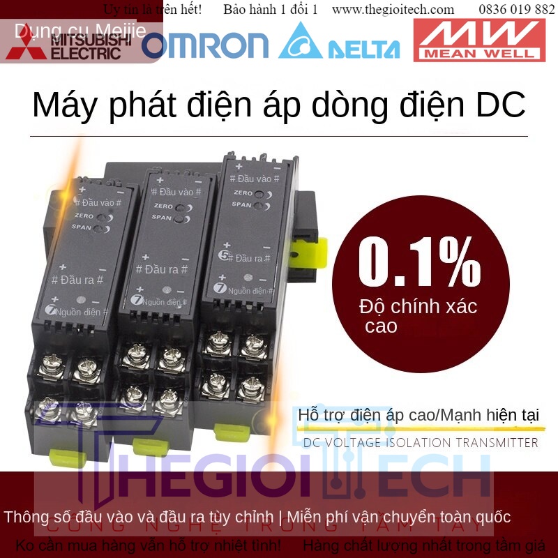 Ws1521 Máy Phát Điện Áp Dòng Điện DC Bộ Cách Ly Tín Hiệu 4-20mA Đến 0-10v5v Mô-đun Tương Tự - DC0-75mV Sang 0-10V