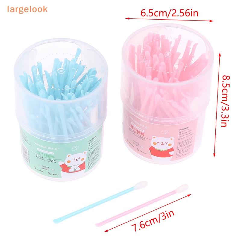 Hộp 100 Tăm Bông Cotton Hai Đầu Dùng Một Lần Chăm Sóc Sức Khỏe Cho Nữ