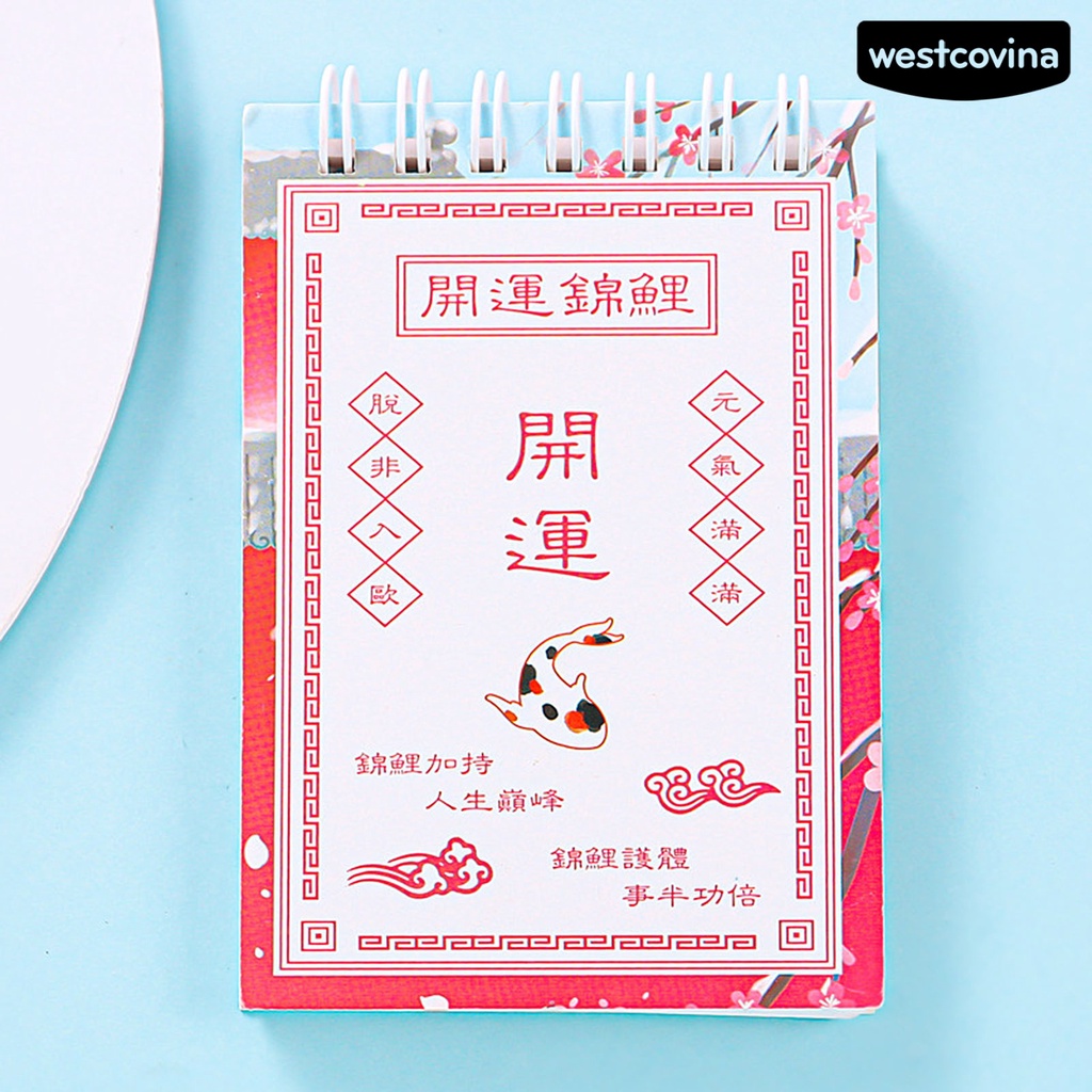 [WSTN]✎Sổ Tay Ghi Chú Họa Tiết Cá Koi Vui Nhộn Dễ Sử Dụng