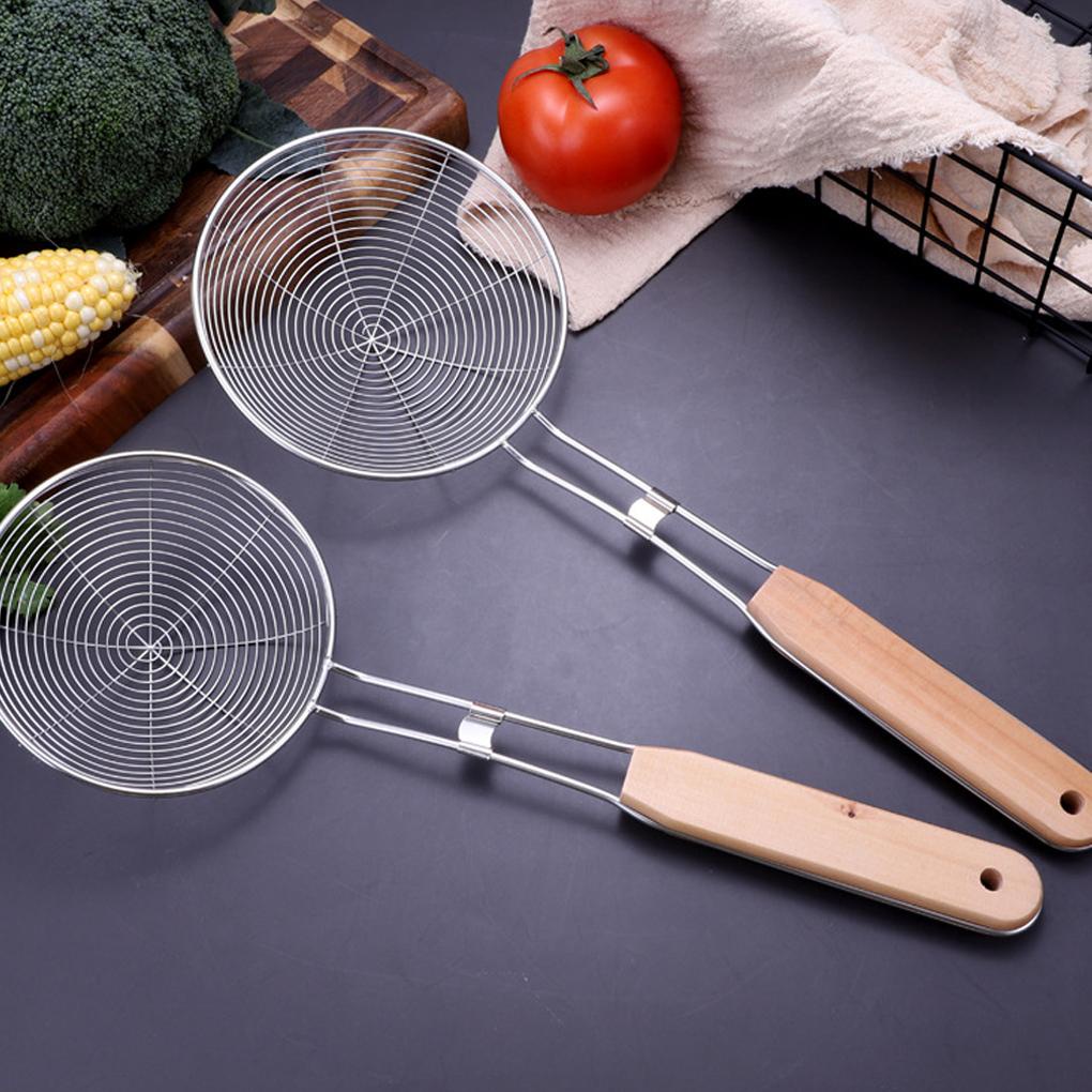 Muỗng Vớt Đồ Chiên Cán Dài Bằng Thép Không Gỉ Dễ Sử Dụng
