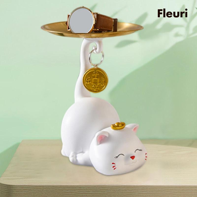 Giá Đỡ Chìa Khóa Hình Mèo Điêu Khắc Độc Đáo Trang Trí Bàn Ăn / Nhà Hàng / Tiệc Cưới