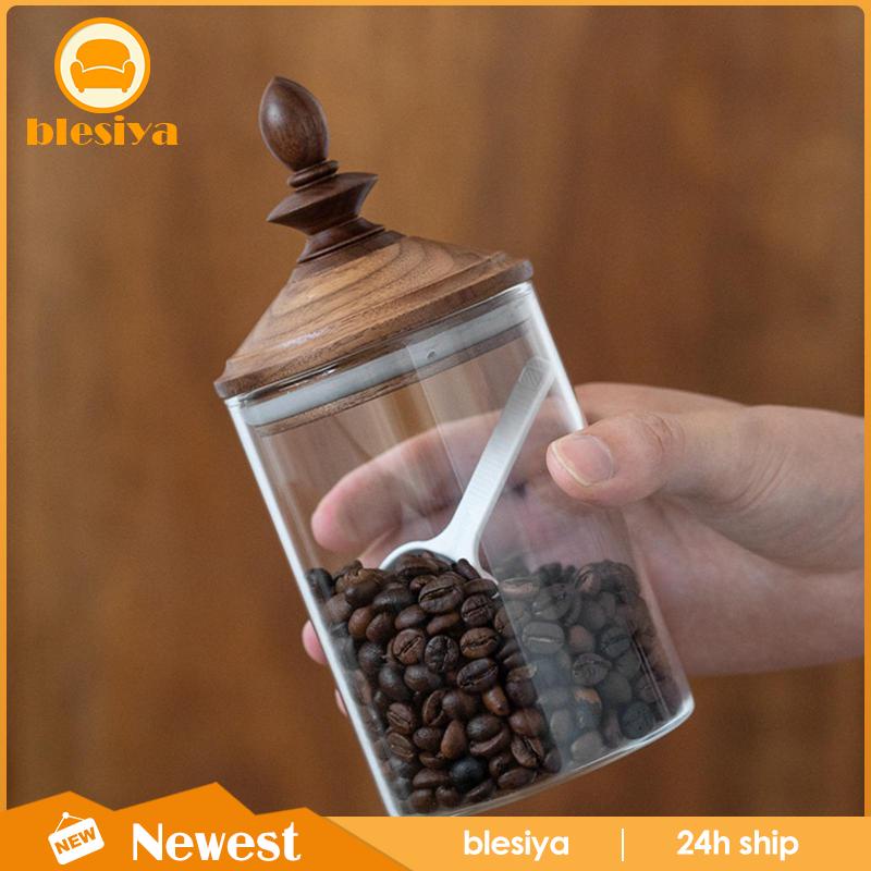 Hũ Thủy Tinh Đựng Trà / Thực Phẩm Đa Năng Có Nắp Gỗ Sắp Xếp Gọn Gàng Cho Nhà Hàng / Quán Bar / Khách Sạn