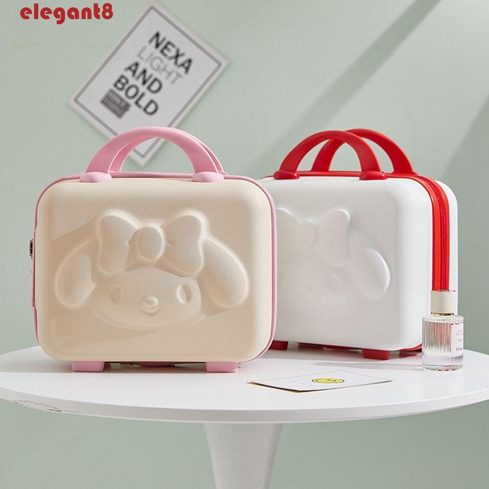 ELEGANT Túi Đựng Mỹ Phẩm / Đồ Vệ Sinh Cá Nhân Hình Thỏ Hoạt Hình Dáng Vuông Nhỏ Gọn Dành Cho Đi Du Lịch