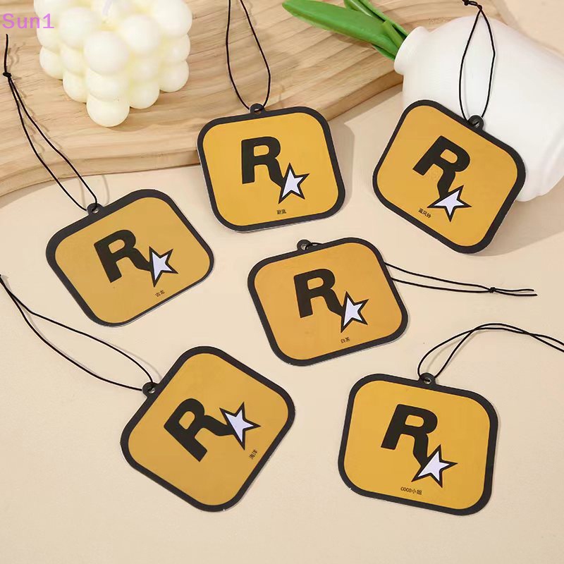 Sun1 > Dây Treo Khử Mùi Hôi Xe Hơi Hình Ngôi Sao R Hương Thơm Lấp Lánh Ánh Sáng Đỏ