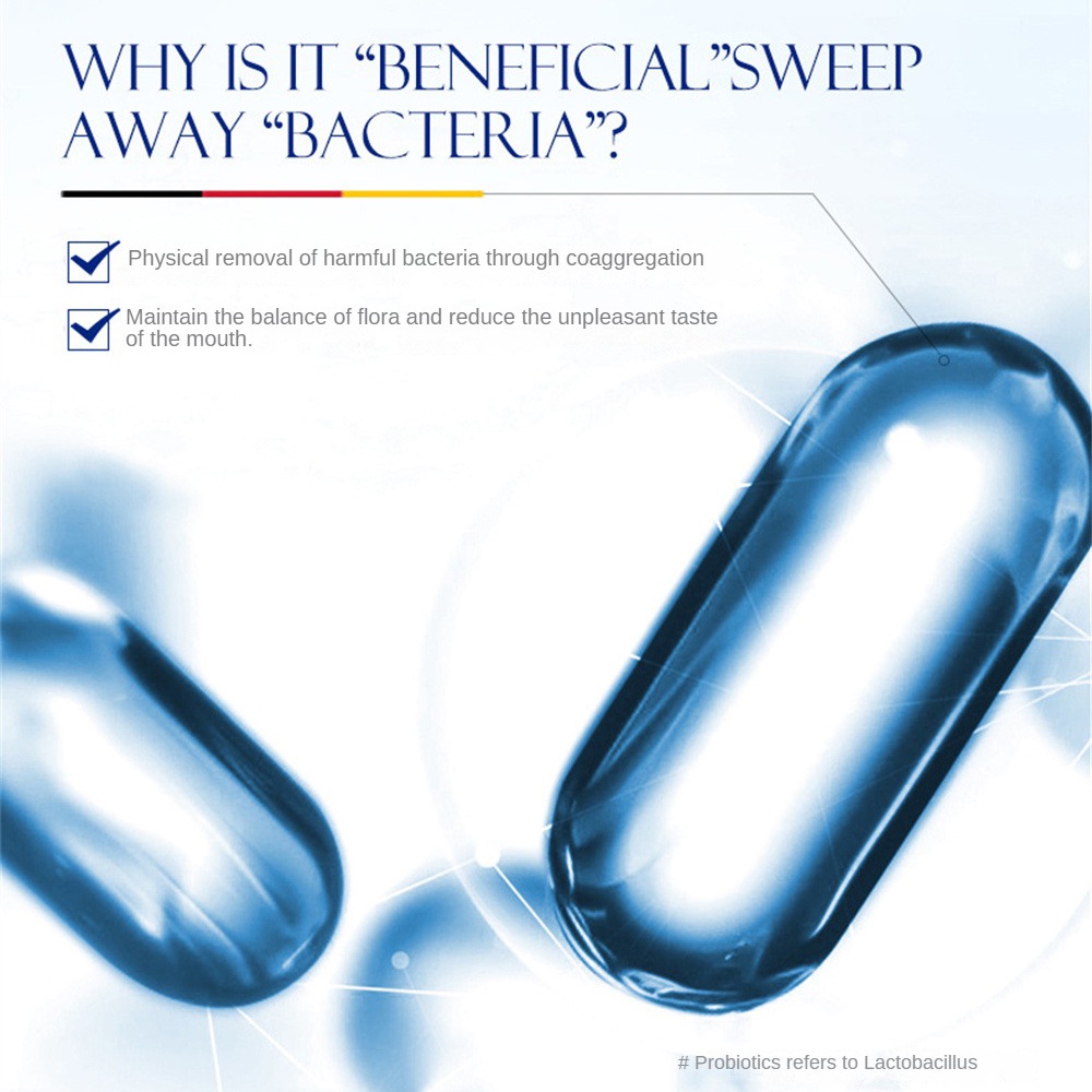 Viên kem đánh răng dạng rắn Danshuer Probiotic dành cho người lười di động Kem đánh răng nhai không cần súc miệng Hơi thở thơm mát