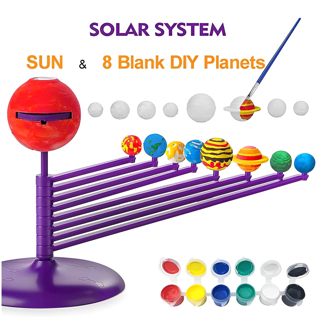 DIY SOLAR SYSTEM PROJECTOR SOUND VOICE STEAM KIDS TOY ASTRONOMY SCIENCE EDUCATIONAL PLANET MODEL