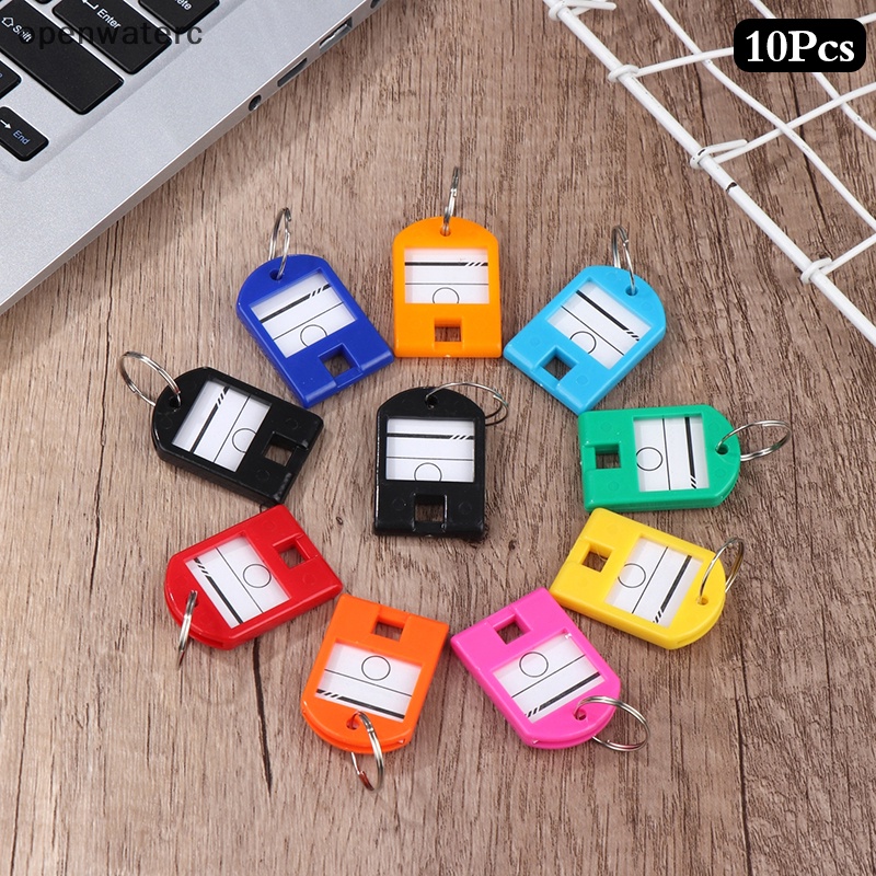 Set 10 Móc Khóa Đánh Dấu Ghi Tên ID Nhiều Màu Sắc