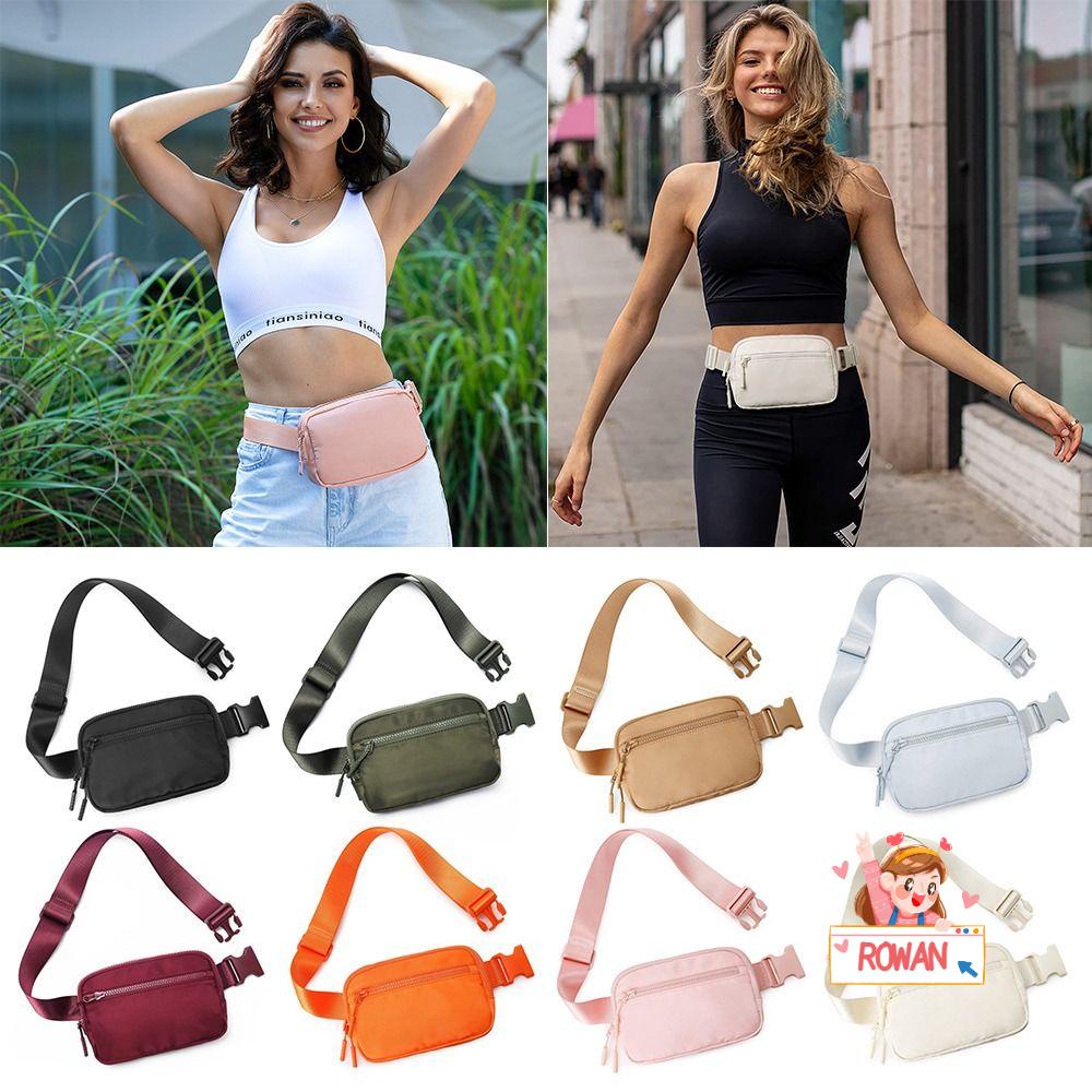 ROWANS Túi Đeo Hông / Thắt Lưng Nhỏ Gọn Nhẹ Có 4 Ngăn Khóa Kéo Tùy Chỉnh Thời Trang Cho Nam Và Nữ