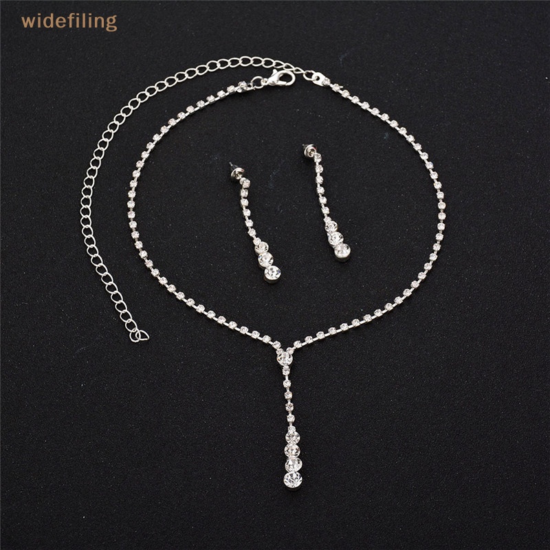 1 Bộ Vòng cổ + Bông Tai Đính Đá Pha Lê Sang Trọng Mới