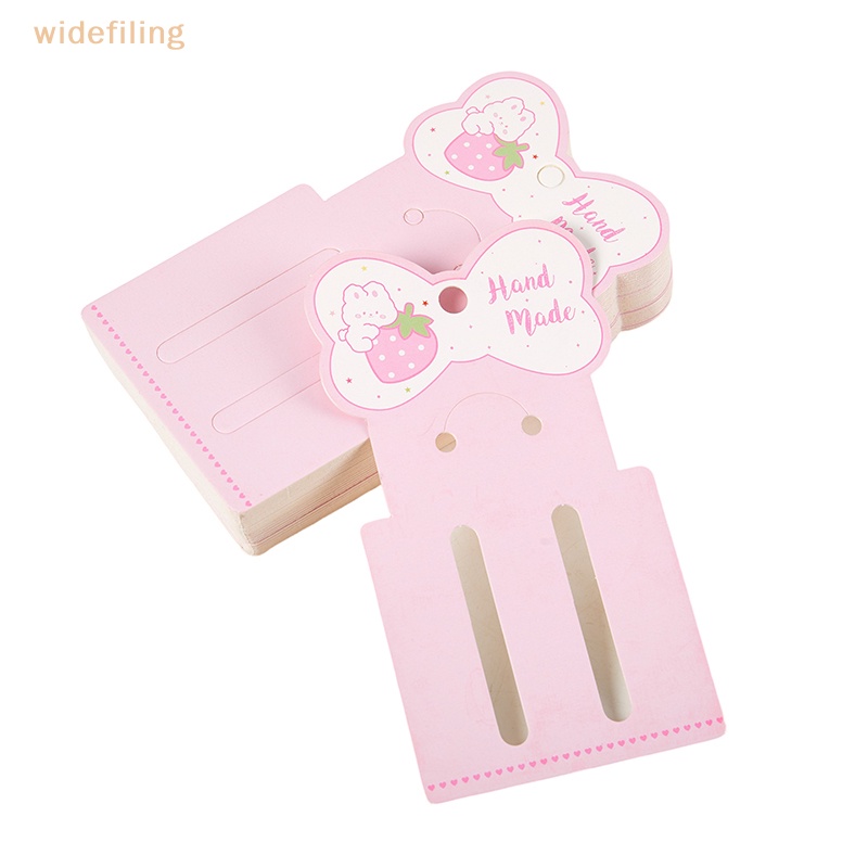 Set 50 Thẻ Giấy Hình Nơ Dễ Thương Dùng Để Trưng Bày Kẹp Tóc / Trang Sức DIY