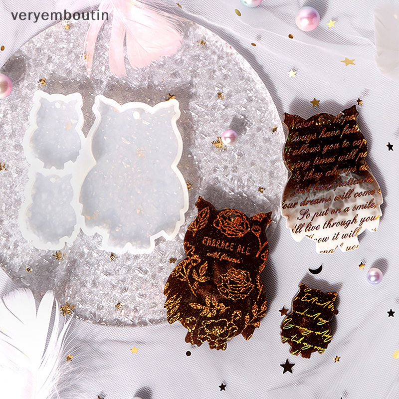 Khuôn Silicone Làm Mặt Dây Chuyền / Móc Khóa Hình Cú / Gấu Bằng Resin Độc Đáo DIY