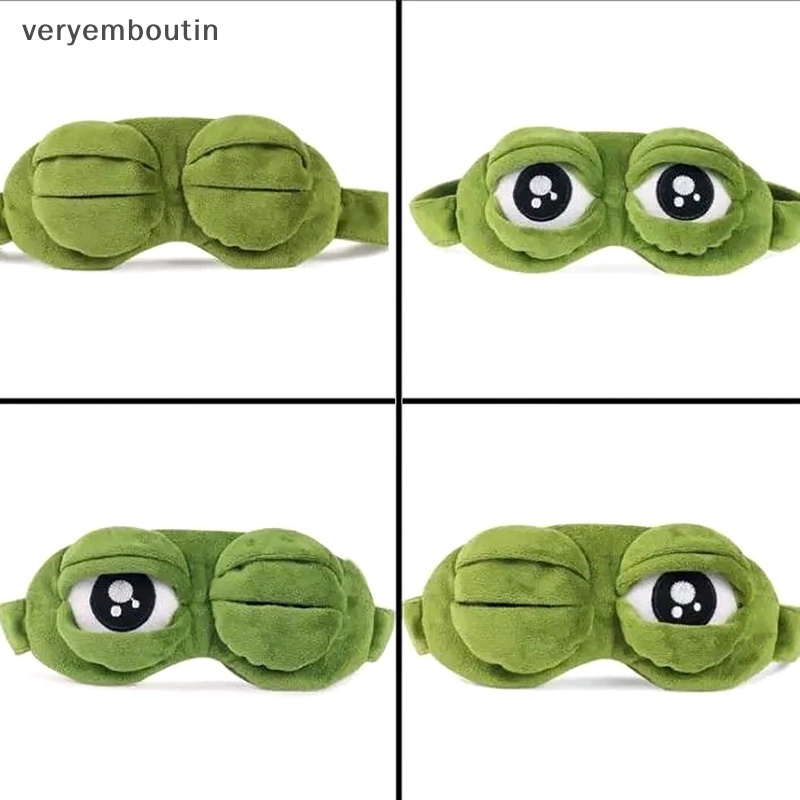 In Sad Băng Đô Che Mắt Ngủ Họa Tiết Chú Ếch Vui Nhộn Dễ Thương Vui Nhộn Dùng Khi Rửa Mặt