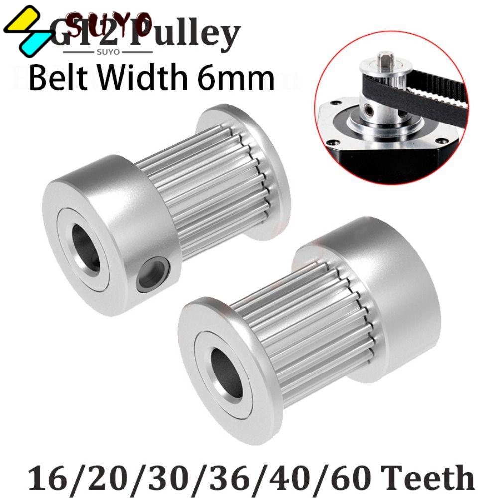 SUYO Bánh Răng Ròng Rọc 2GT Rộng 6mm GT2 Cho Máy In 3D 16 20 36 40 60
